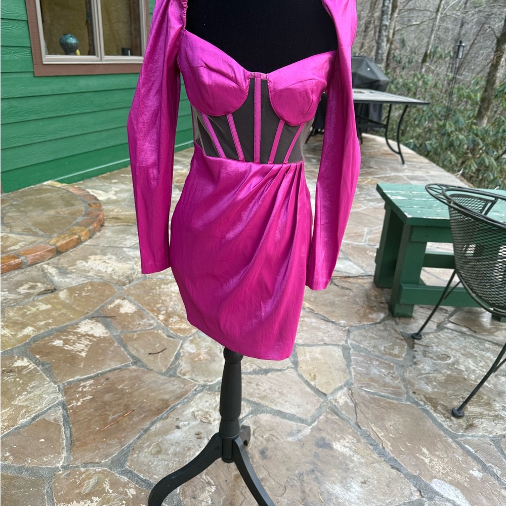 NWT NBD Fuchsia Talulla Mini Dress 🚨 MINOR FLAW 🚨 MSRP $228 size small